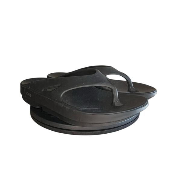OOFOS OOriginal Recovery Sandals Slip On Size M10 W12 Black - Picture 3 of 6